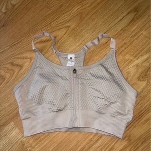 3 for $20 Tan Zip-Front Sports Bra